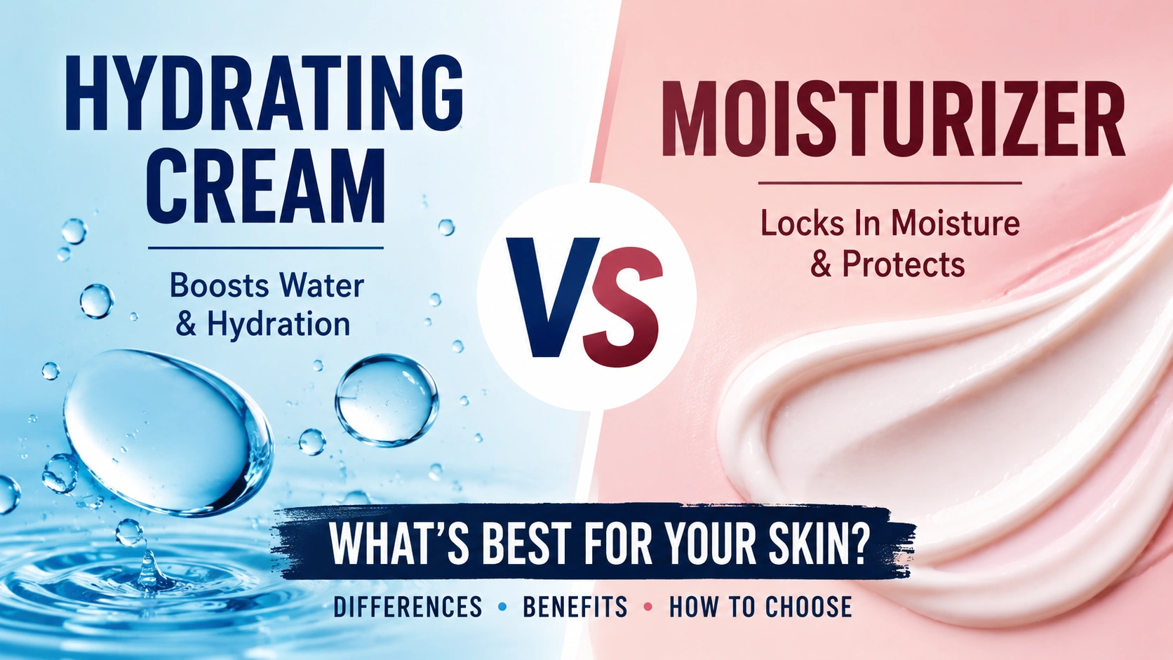Moisturizer vs Hydrating Cream