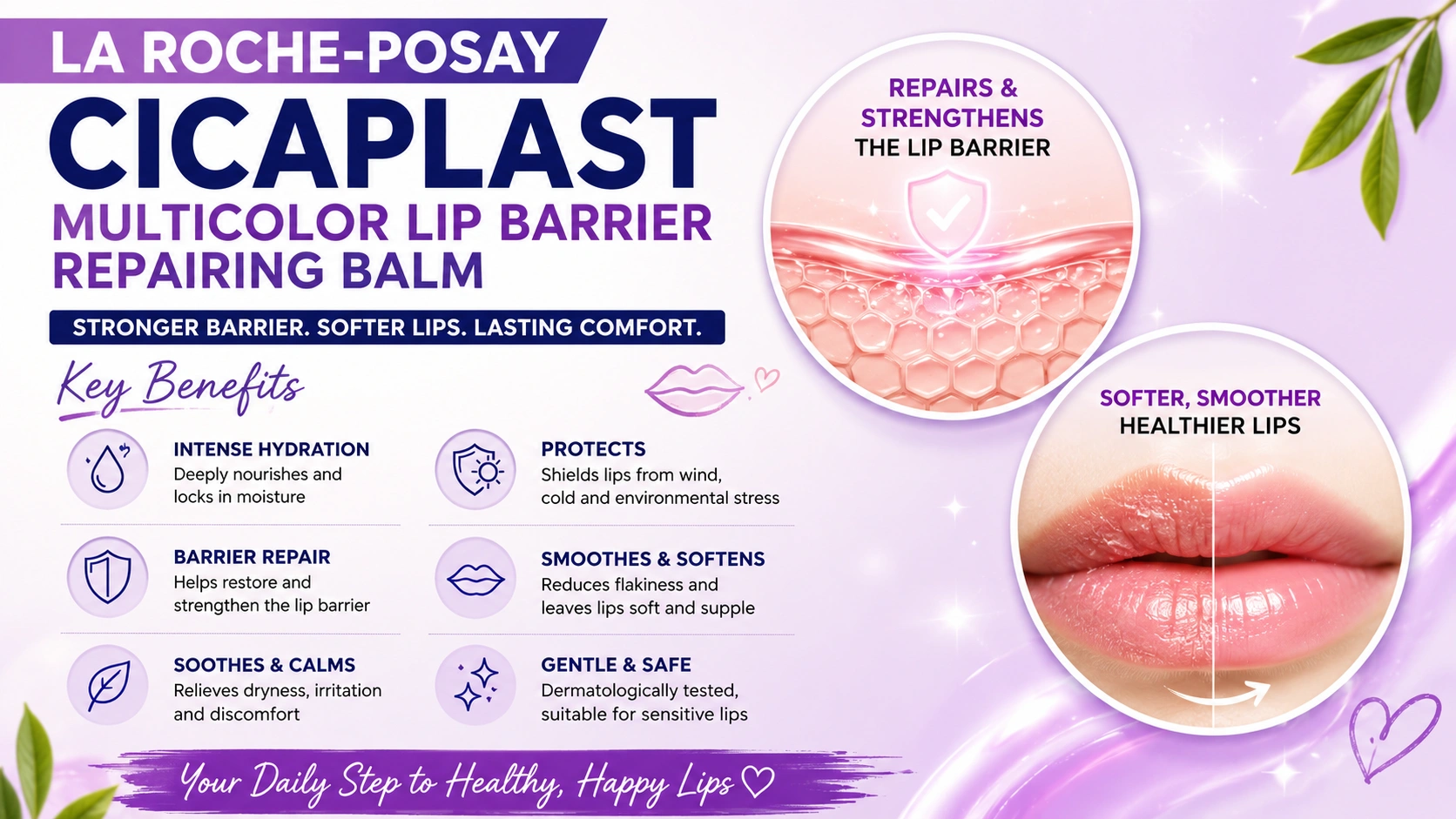 La Roche-Posay Cicaplast Multicolor Lip Barrier Repairing Balm